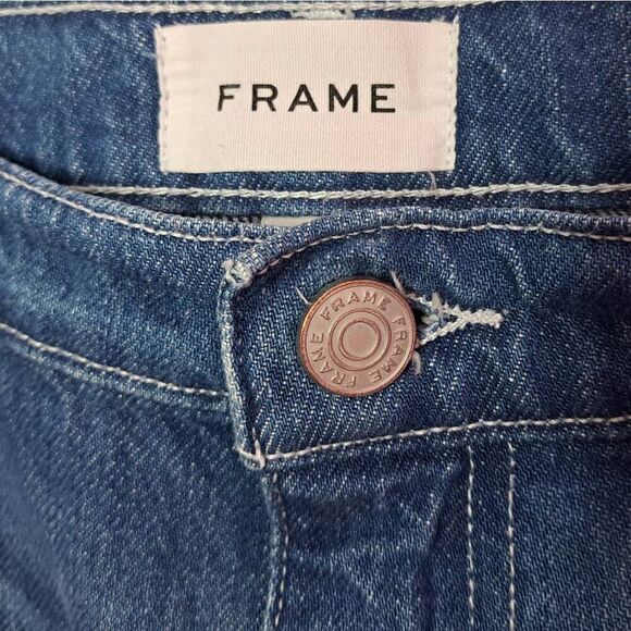 FRAME Women's Plus Size Le Jane Cropped Jeans Atrium Wash size 32 / 14 - Picture 6 of 8